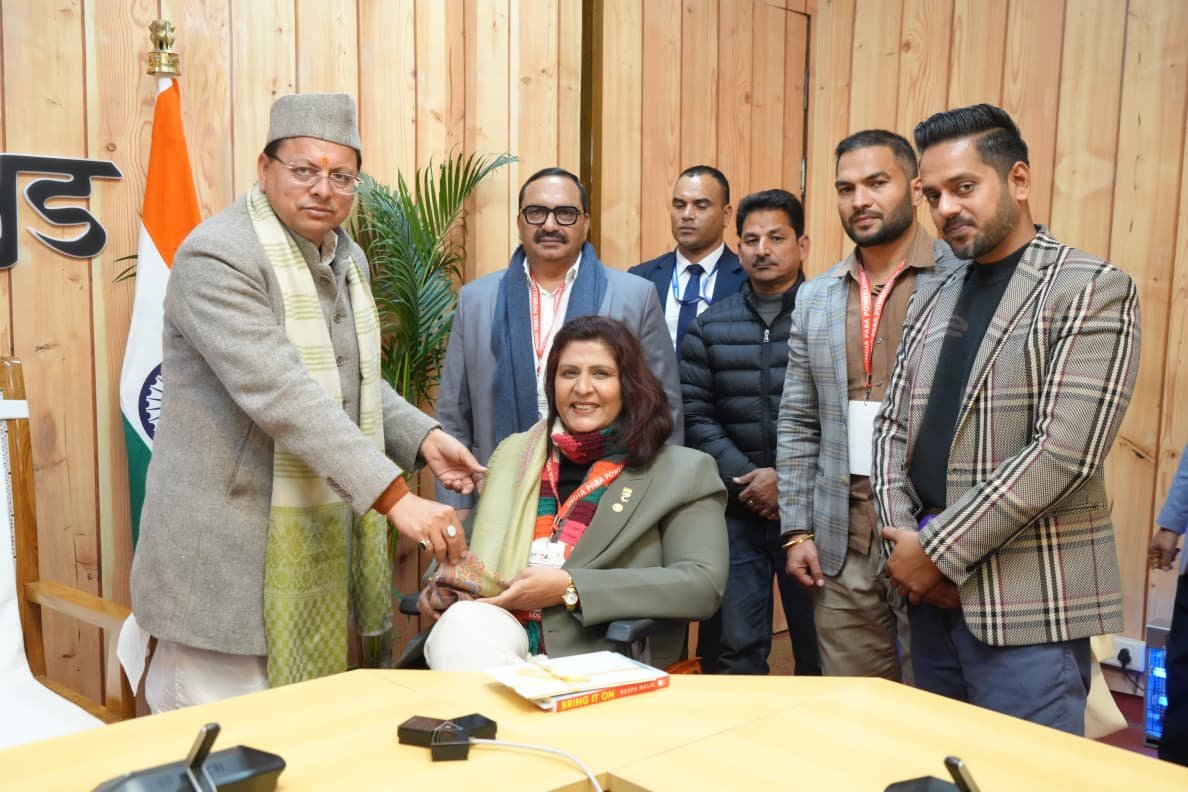 मुख्यमंत्री पुष्कर सिंह धामी से डॉ. दीपा मलिक ने की शिष्टाचार भेंट